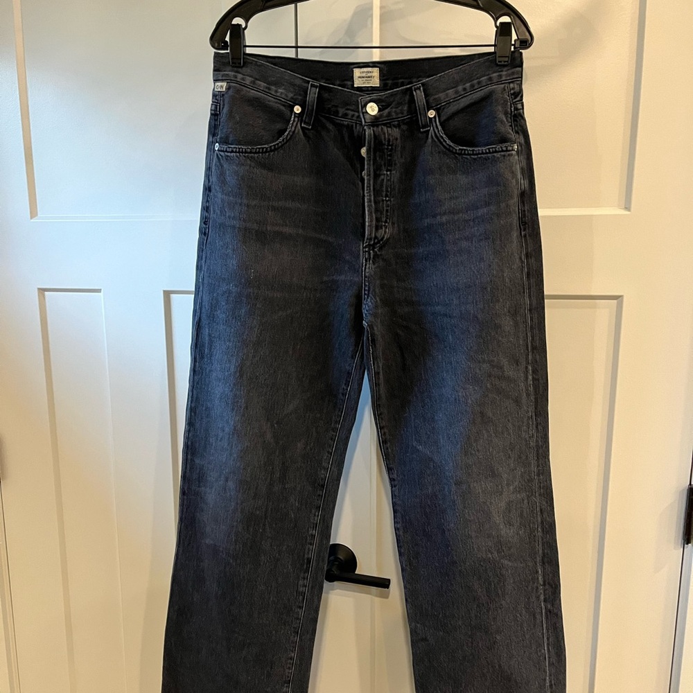 Citizens of Humanity Annina Jeans, Black Wash, Size 28, 100% Cotton